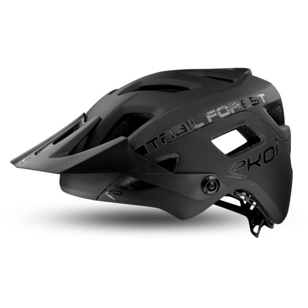 Matte Black EKOI MTB Trail Forest Helmet
